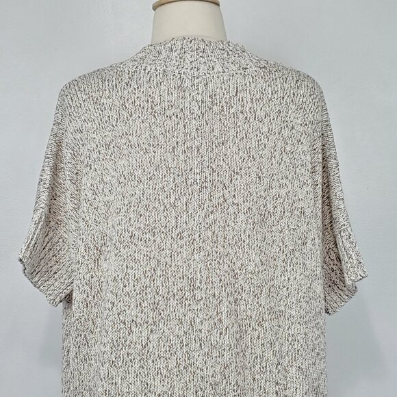 Naturals d & co. Open Front Chunky Knit Short Sleeve Tunic Cardigan NWOT Size 1X - Picture 9 of 16